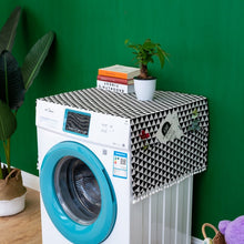 Load image into Gallery viewer, Cotton linen refrigerator washing machine microwave oven cover lattice dust cover hanging bag

