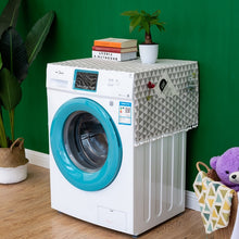 Load image into Gallery viewer, Cotton linen refrigerator washing machine microwave oven cover lattice dust cover hanging bag
