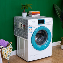 Load image into Gallery viewer, Cotton linen refrigerator washing machine microwave oven cover lattice dust cover hanging bag
